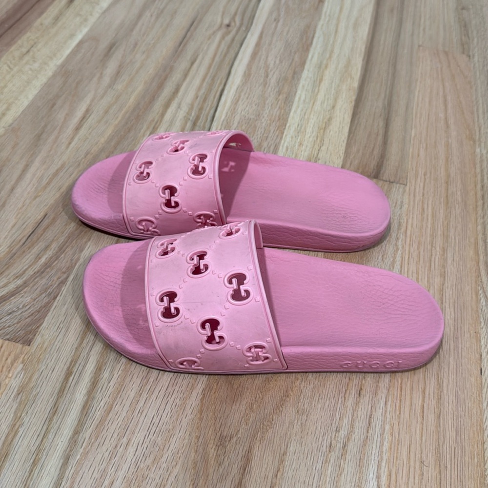 Pink Gucci Slides - image 2